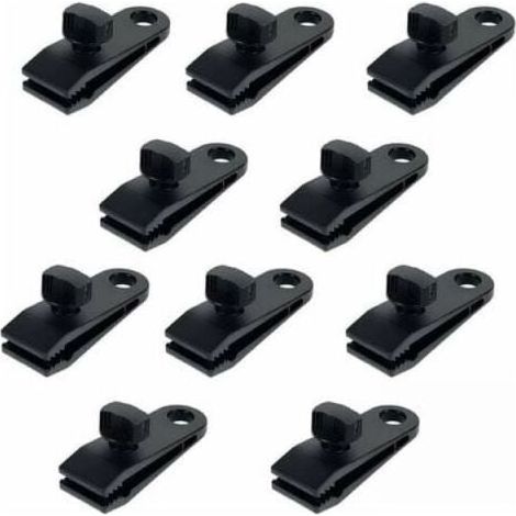 10 Pcs Clips de Tente en Plastique Clips de Bâche Sécurise Multifonctions Pinces pour Tente en Nylon Pinces à Bâche pour Camping, Bâches, Caravane, Toile d'Ombrage de Jardin (1/5)