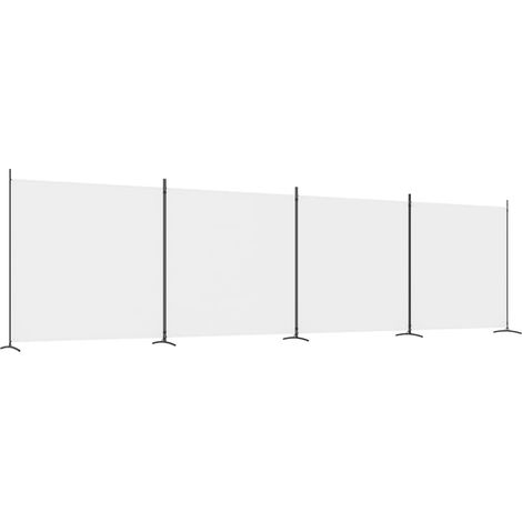 4-Panel Room Divider White 698x180 cm Fabric vidaXL