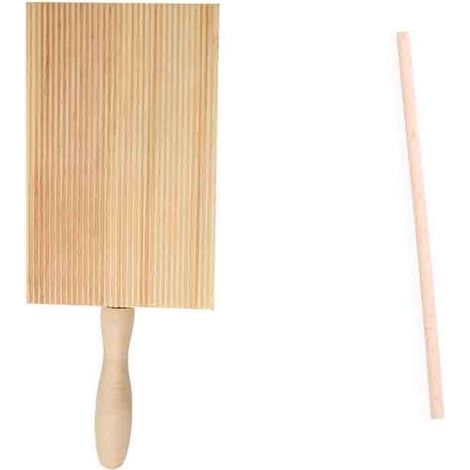 Longziming - Planche à pâtes en bois avec poignée – Outil durable pour pâtes fraîches – 21,5 × 8,5 × 1,7 cm – Réutilisable et facile à nettoyer – 1 pièce (1/5)