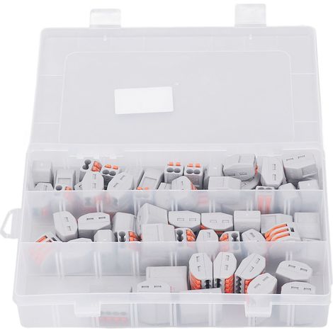 Lot de 60 connecteurs rapides à levier PCT, modèle anti-vieillissement, presse-type, pour câble 250V 4KV (1/5)