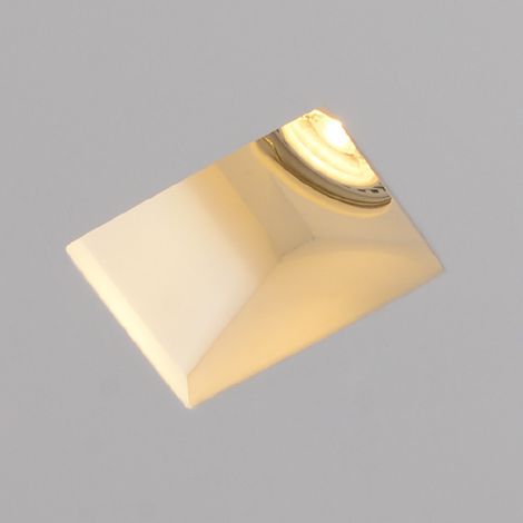 Portafaretto Downlight Integrazione Cartongesso Accento per Lampadina LED GU10 / GU5.3 Foro 123x123 mm UGR17 Bianco (1/4)