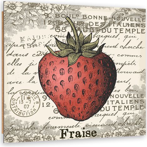 Quadro deco panel, Strawberry Vintage - 30x30 (1/5)