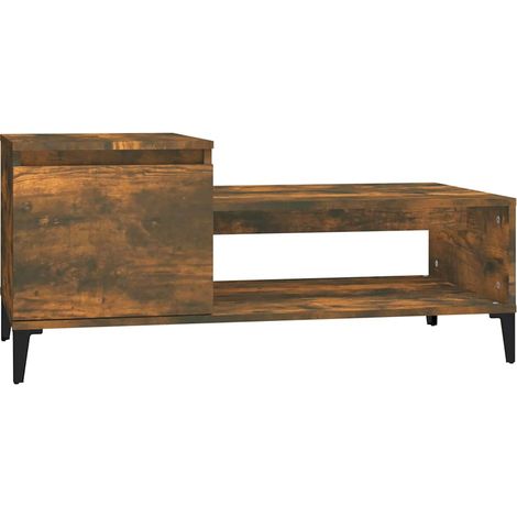 Maison Exclusive - Tavolino da Salotto Rovere Fumo 100x50x45 cm Legno Multistrato (1/5)