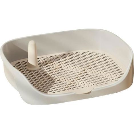 1 Hundetoilette, PP-Kunststoff, für drinnen und draußen, 40 x 30 x 11 cm, beige (1/5)