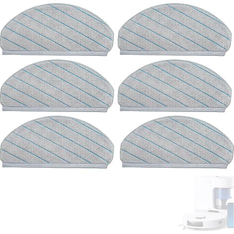 Chiffons de nettoyage d'accessoires pour Ecovacs Deebot N20, N20 Pro, N20 Plus, N20 Pro Plus, X1, X1 Plus, T10, T10 Plus, pièces de rechange pour chiffon d'essuyage en microfibre,6 pièces (1/5)