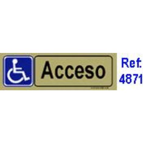 FPLUS placa adh.acce.minusvalidos pvc 53x165mm 4871 bl finstock