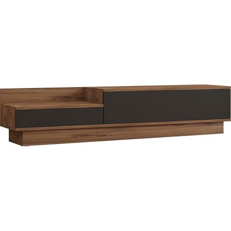 Porta TV in legno "Asir" - 160 x 35 x 35 cm - Marrone