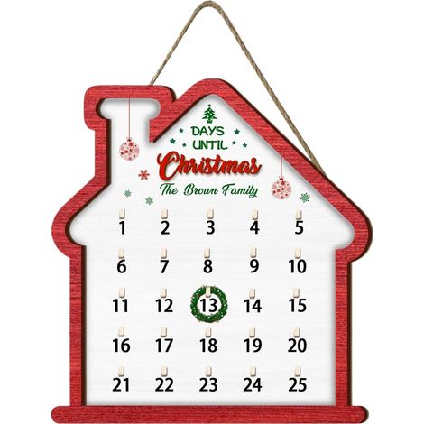 Calendrier De L'Avent De Noël Panneau Avent Décoration Fête Ornements De Noël Calendrier Avent Pour Chambre Salon Bureau École Salle Classe Appartement Dortoir (1/5)