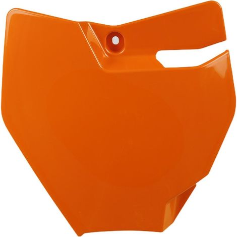 Plaque d'immatriculation avant UFO PLAST pour KTM SX 65 cm³, années-modèles 2016-2023, couleur : orange, d'origine
