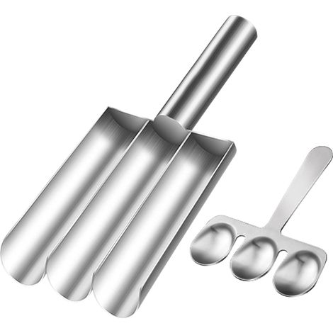 Molde para albóndigas Triple Kitchen, molde para albóndigas con cuchara para albóndigas, juego de cuchara para albóndigas antiadherente de acero inoxidable, molde (1/5)