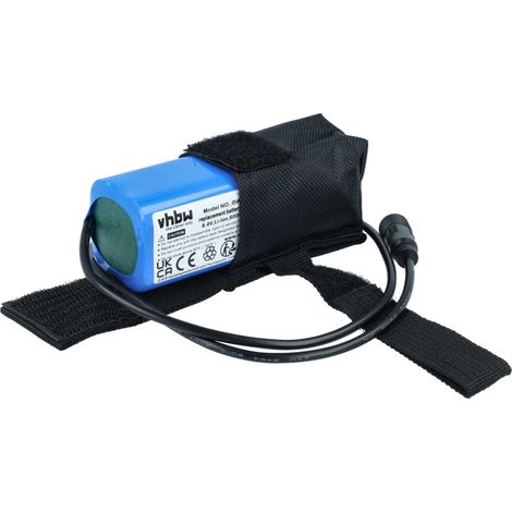vhbw pacco batteria per faretti, fanalini per biciclette (6Ah, 8,4V, Li-Ion)