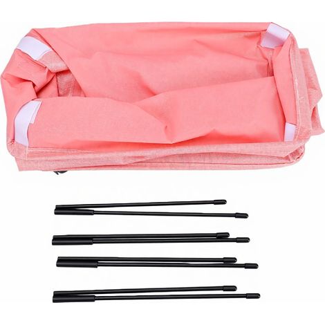 Support de rangement pour tapis de yoga en tissu Oxford, avec roulettes, pour équipement de fitness à domicile, couleur rose. (1/5)