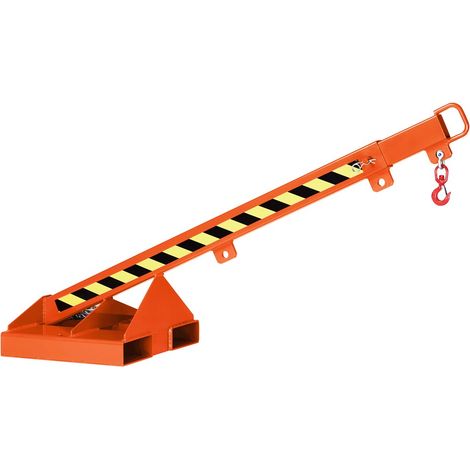 RR Industrietechnik teleskopierbarer Kranarm Typ RLH-T1 bis zu 1000kg Tragkraft RAL 2004 Reinorange