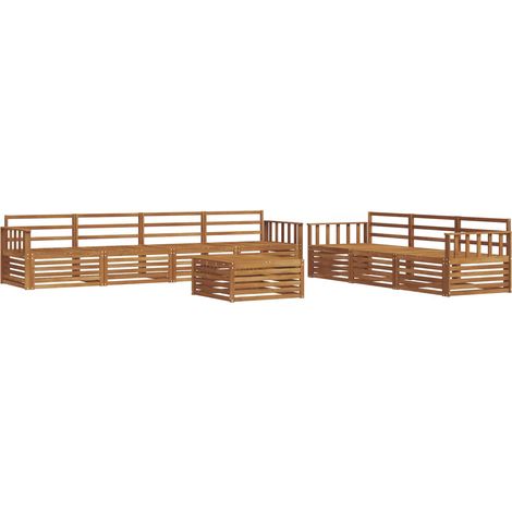 Outdoor Sofa Set 8 pcs Natural Solid Acacia Wood vidaXL (1/5)