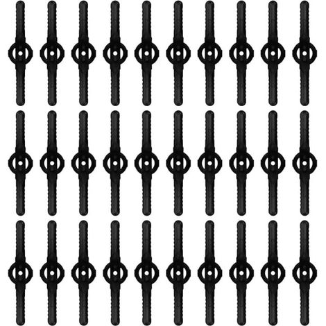 30 pcs plastic replacement blades, trimmer blades, lawnmower blades, lawnmower accessories, replacement blades for cordless trimmers - (black) (1/5)
