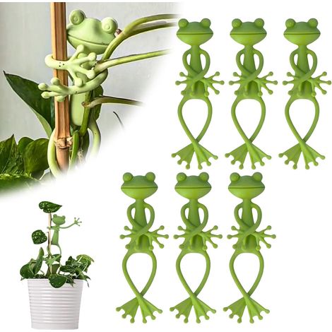 Lot de 6 supports de plantes grenouille pour plantes grimpantes - Support pour plantes grimpantes - Support pour plantes grimpantes - Pour décoration en pot (1/5)