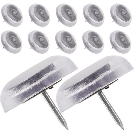 STOBOK Lot de 24 clous plats pour tapissier, protège-pieds meubles (1/5)