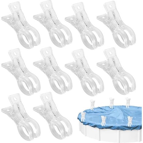 10 x Transparent Pool Cover with Protection for Above-Ground Pools (1/5)