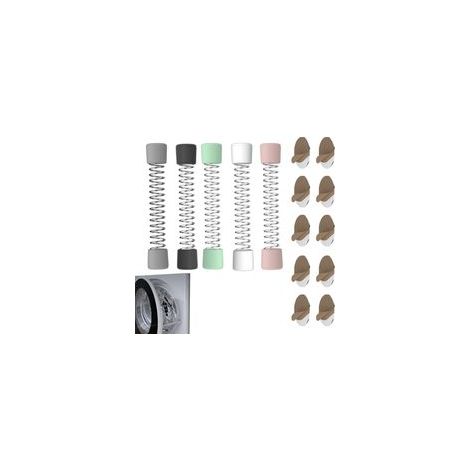 Accessoire de porte de lave-linge, ouvre-porte à chargement frontal, ressort en acier inoxydable avec silicone et 5 aimants puissants, support flexible pour garder les portes de machine à lave (1/5)