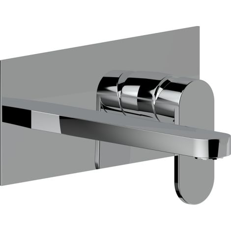 Rubinetto A Parete Lavabo Bocca 18Cm Cromato  Amalfi