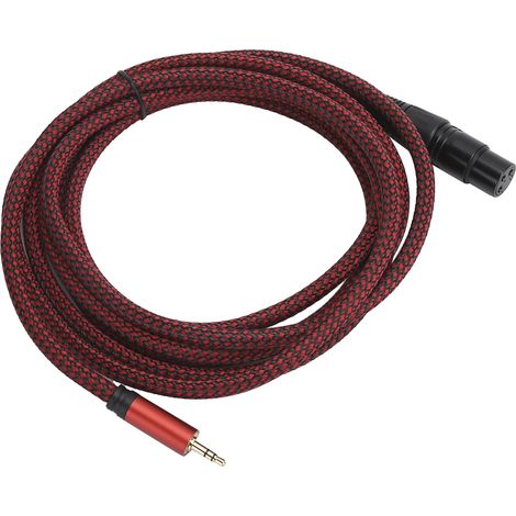 Câble Audio XLR Femelle vers Jack 3.5mm Cordon de Microphone Équilibré 3 mètres (1/5)