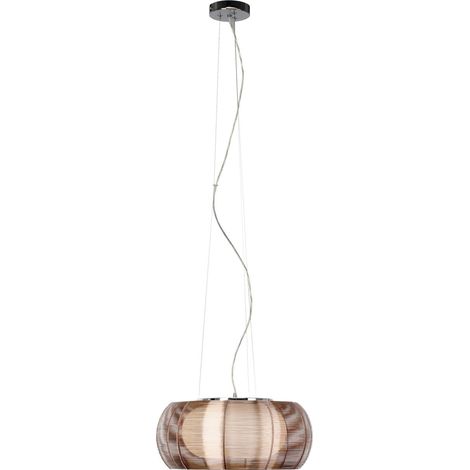 BRILLIANT Lampe Relax Pendelleuchte 40cm bronze/chrom 2x A60, E27, 30W, g.f. Normallampen n. ent. In der Höhe einstellbar / Kabel kürzbar Für LED-Leuchtmittel geeignet (1/4)