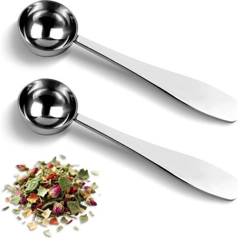 Cucchiaino dosatore per tè sfuso. Cucchiaino di alta qualità in acciaio inox 18/8. Adatto a diverse varietà di tè. 2 pezzi. (1/5)