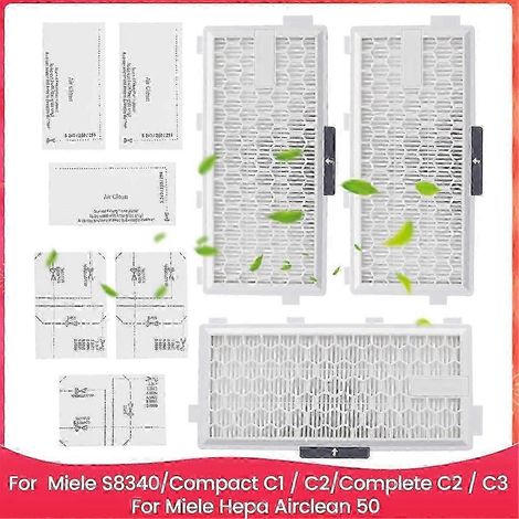 HEPA-Filter für Miele S8340, Kompaktfilter C1 und C2, Komplettfilter C2 und C3, Miele Aircle HEPA-Staubsaugerfilter (1/5)
