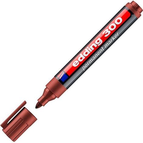 EDDING MARCADOR PERMANENTE 300 MARRÓN
