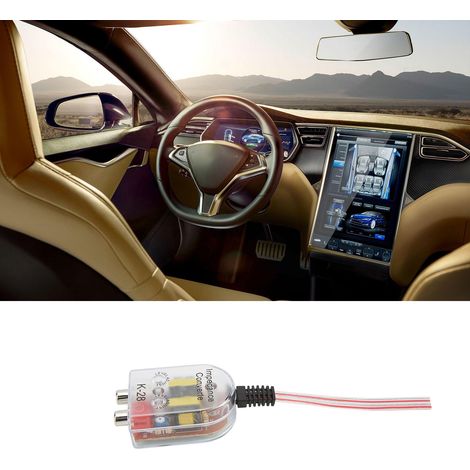 Frequenz-Spannungs-Wandler für Autohupe, Impedanzverstärkeradapter, Audioausgangsanschluss, Hoch-zu-Niedrig-Audio (mit Beutelverpackung) (2383) (1/5)