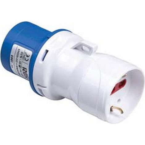 2PZ ADATTATORE INDUSTRIALE SPINA CEE PRESA SCHUKO 10/16A BIPASSO IP44 16A