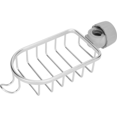 Égouttoir suspendu pour robinet, porte-torchons et éponges réglable pour évier, argenté, pour cuisine et salle de bain (1/5)