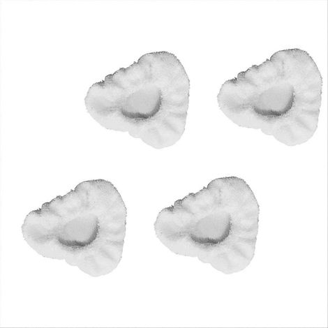 Lot de 4 tampons de nettoyage réutilisables en microfibre pour nettoyeurs vapeur, adaptés aux petits bonnets triangulaires, pour sols durs, carrelage et joints. (1/5)
