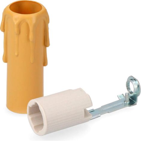 Bougie crème moyenne + douille 44126 Emballé E44145