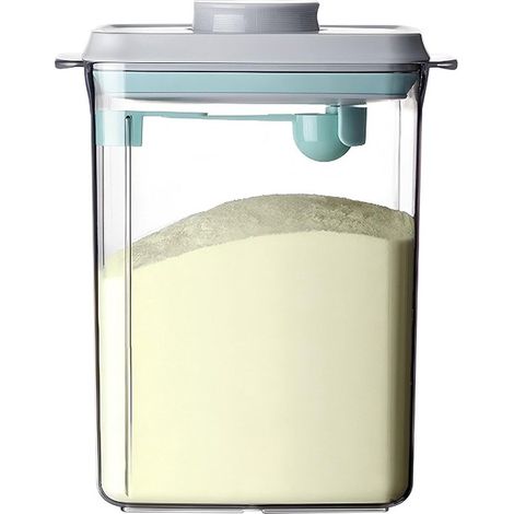 Dispensador de leche en polvo de 2300 ml，Recipiente portátil para almacenar leche en polvo con cuchara medidora，Recipiente para leche en polvo (1/5)