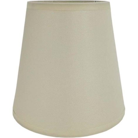 Irovami Abat-jour tambour beige vintage – 9x14x13 cm, minimaliste, chambre/salon (1/5)