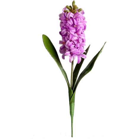 2 tiges Bouquets de jacinthes orientales artificielles, branches florales haute simulation pour décoration maison, magnifiques fleurs artificielles (1/5)
