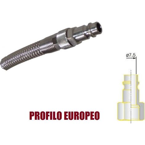 RACCORDO INNESTO RAPIDO ARIA COMPRESSA INNESTO ATTACCO CON MOLLA PROFILO EUROPEO Ø 10x12 mm