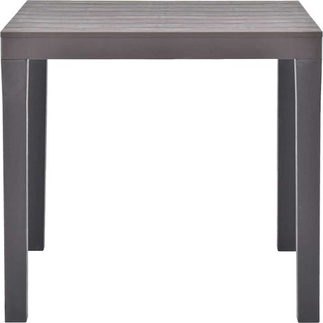 Maison Exclusive - Mesa de jardín de plástico color moca 78x78x72 (1/5)