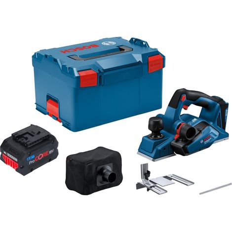 Bosch GHO 18V-26 Professional Akku Hobel 18 V 2,6 mm Brushless + 1x ProCORE Akku 8,0 Ah + L-Boxx - ohne Ladegerät