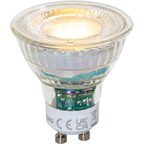 QAZQA GU10 50mm Dimmbare LED-Glühbirne Klar 2,5W 450 lm 2700K