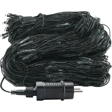 Filet Lumineux Extérieur - 6 x 4 m - 480 LED Multicolores - 8 Modes Éclairage - Usage Jardin Mariage Noël Halloween - 1 Pièce (1/5)