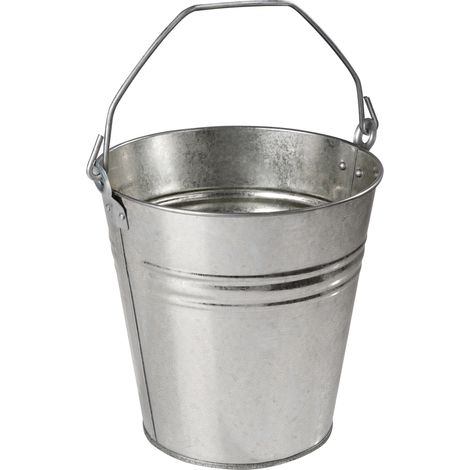 Seau 9,5 l tôle d'acier, galvanisé argent - 01OK28