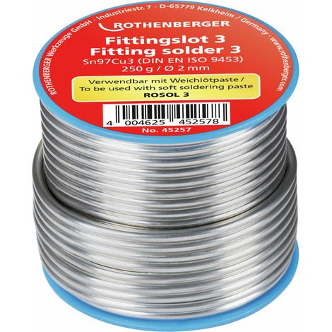 ROTHENBERGER Fittingslot 3, 2mm, 250g, Spule  - 45257 (1/2)