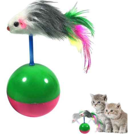 Jouet Interactif Chat Balle taquine interactive et colorée pour animaux  Jouet Chat Auto-Redressable Idéal Intérieur Extérieur Maison Appartement Salon Chambre Jardin Cour Arrière (1/5)