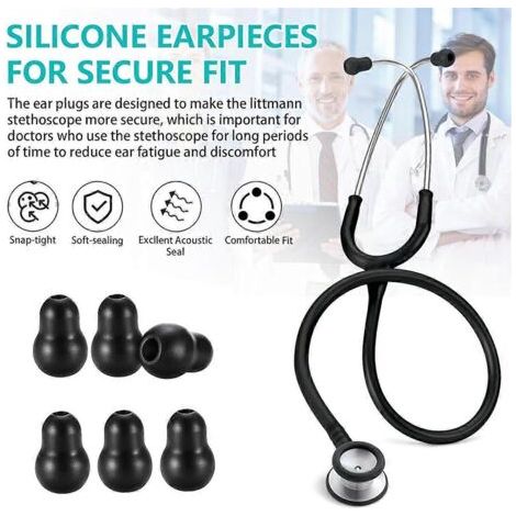 Embouts auriculaires de rechange pour stéthoscope, pièces détachées pour stéthoscope, pièces auriculaires (1/5)