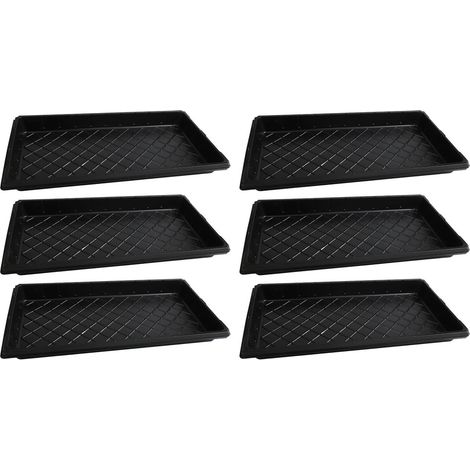 Set di 6 vassoi per la germinazione di piante con piattini di coltivazione per giardinaggio, per gestire la germinazione e la cura iniziale delle piante (senza fori) 54x28 cm