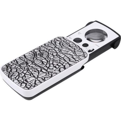 30x - 60x - 90x loupe optique bijoux loupe bijoutier loupe lumière LED (argent) -BOB (1/4)