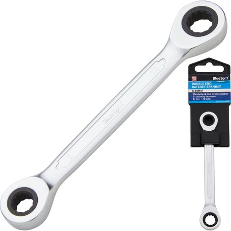 BlueSpot Double Ended Wrench Ratchet Spanner 8mm-10mm Fully polished 72 Teeth (1/3)