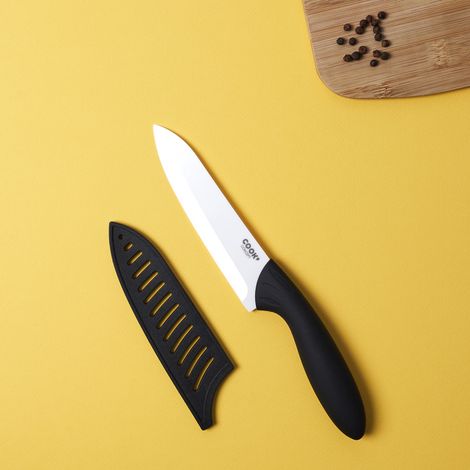 COUTEAU CERAMIQUE 15CM MANCHE SOFT AVEC ETUI M18